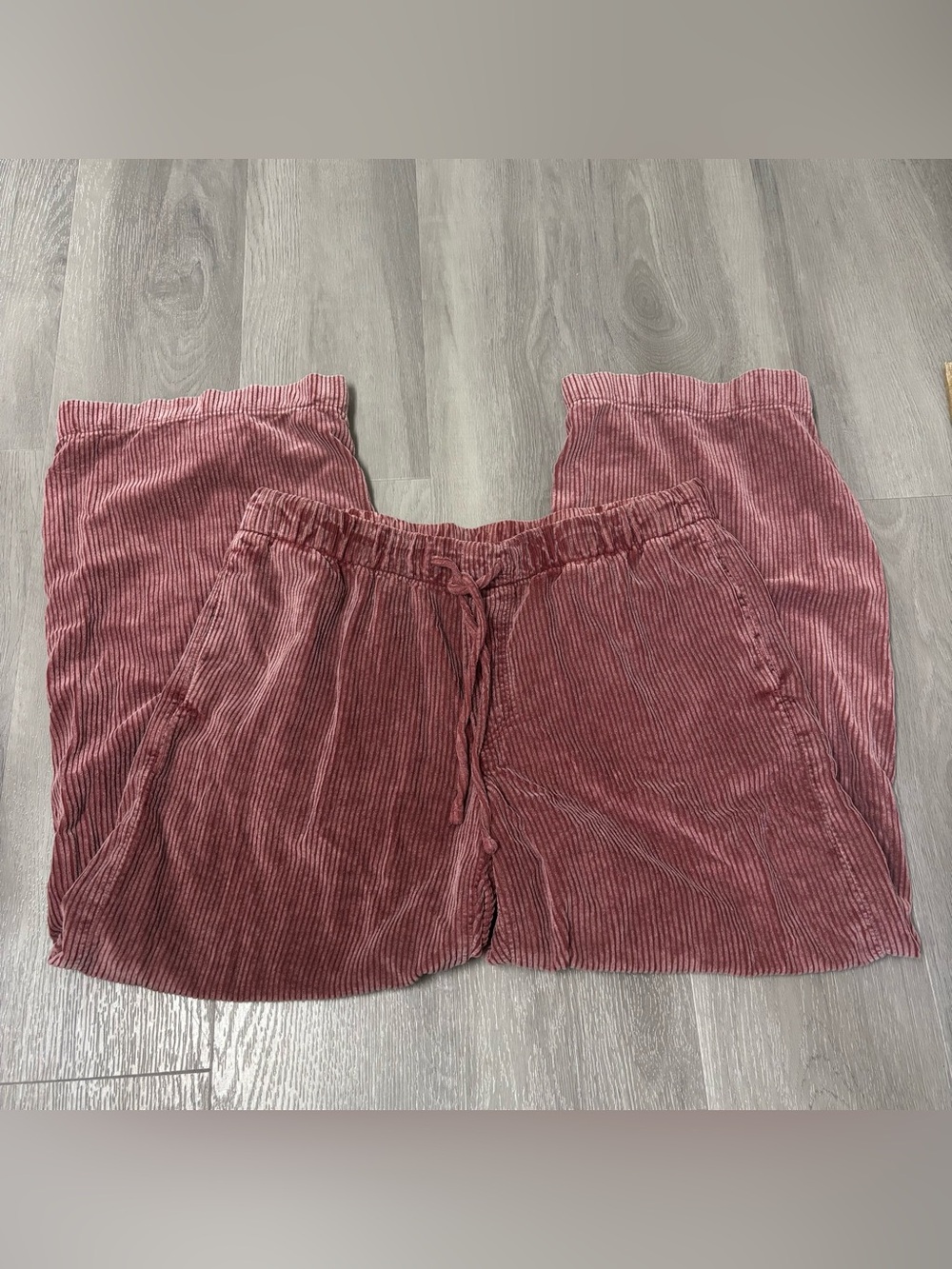 American Eagle Stretch Low Rise Corduroy Drawstring Pants Women’s Size Medium - Picture 2 of 7